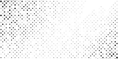 Abstract grunge dotted halftone gradient texture. Vanishing polka dot background. Repeating dots simple modern design