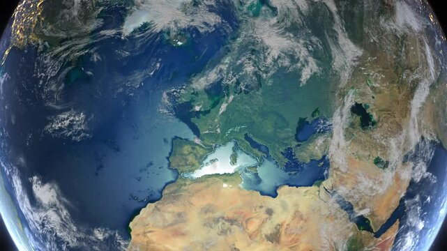 Zoom to Cities from Space United Kingdom Plymouth