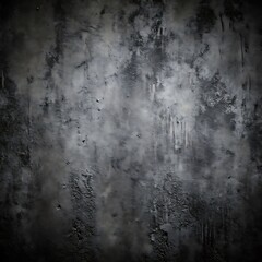 Obraz premium Dark black anthracite gray grey rustic concrete cement stone texture background wall - Rough grunge grain aged old cracked abstract structure with dark vignette frame, template for design