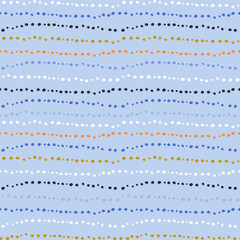 Seamless pattern with hand drawn brush dots. Modern colorful artistic texture for fabric, textile, digital papers, packaging. Vector illustration