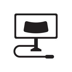 Ultrasound monitor icon. Medical ultrasound screen icon for hospital or maternity related content.