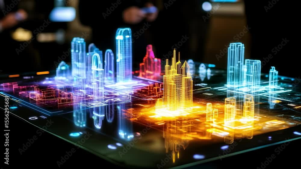 Poster Future City Planning and Smart Data Visualization Display