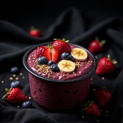 strawberries banana a&ccedil;ai 