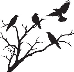 Obraz premium birds on a branch