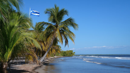 Obraz premium The beautiful nation ranges from the Pacific Ocean bordering the west and the Caribbean Sea on the nation’s east coast. The country has a series of islands and cays that are located in the Caribbean S