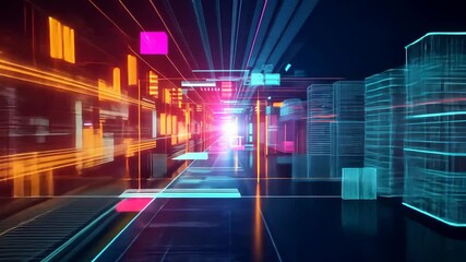 traffic in city at night - Powered by Adobe