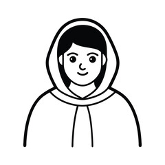 Obraz premium introvert mood line vector