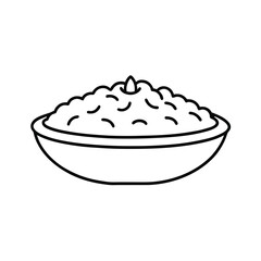 meal side dish vector line art