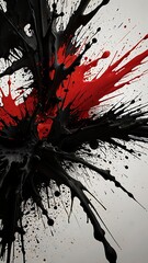 Modern Abstract Spiky Ink