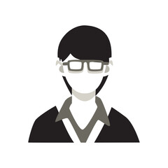 Female avtar flat design, people profile character icon