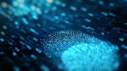 Digital fingerprint security scan futuristic technology authentication identification - Powered by Adobe