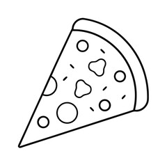 pizza line art vector drawing