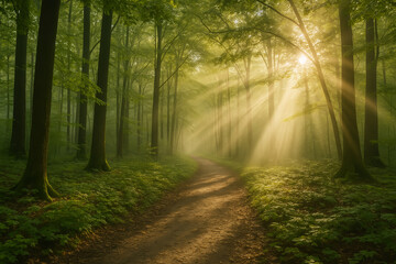 morning in the forest