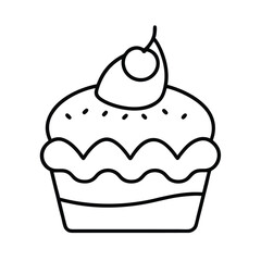 sweet food line art dessert outline