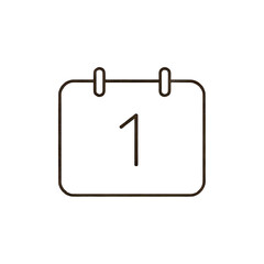 Calendar Icon Calendar Icon: Minimalist Day One Design Element