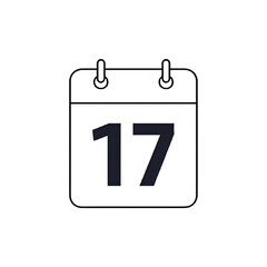 Calendar Icon Calendar Icon: Day 17 - Minimalist Design Element