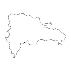 vector map of Dominican Republic isolated on a transparent background, Detailed map of Dominican Republic
