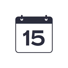 Calendar Icon Calendar Icon: Day 15 - Minimalist Design Element