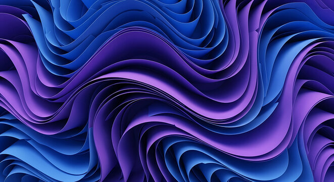Abstract background with flowing blue and purple waves creating a dynamic and textured pattern