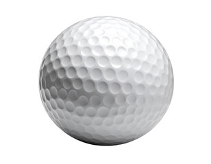 Realistic Golf Ball Mockup with Dimples, Isolated on Transparent Background
