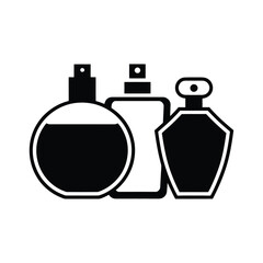 Obraz premium Elegant Perfume Bottles Icon Set: Fragrance, Beauty, and Luxury Product Graphics