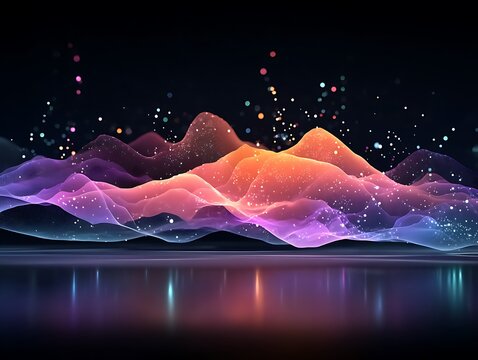 Abstract mountain range digital art