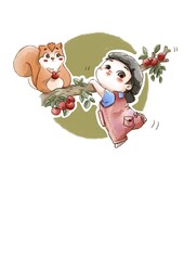 Cute cartoon boy and girl illustration | Hand-drawn character | Minimal pastel style