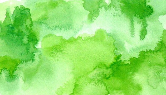 緑色の水彩がにじむ淡い抽象テクスチャ