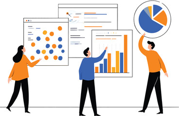 Data Analysis Team Collaboration Charts, Graphs, and Insights