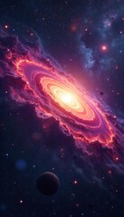 Breathtaking Visualization of a Vast Cosmic Expanse Swirling Nebulae, Distant Galaxies, and Dark Matter Illuminate the Universes Immense Scale and Mystery