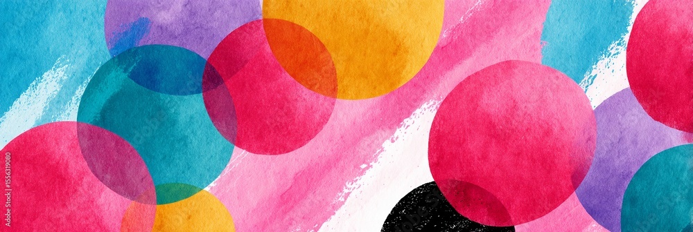 Canvas Prints colorful background with many different colored circles