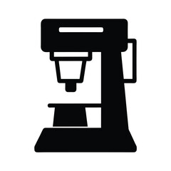 Simple Black Silhouette Coffee Maker Icon simple black