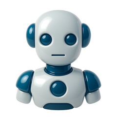 Cute 3D Humanoid Robot Character Futuristic AI Design