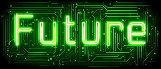 Neon Future Circuit Board