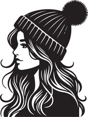 silhouette girl with hair