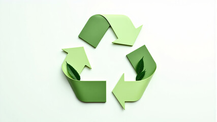 Fototapeta premium Eco-Friendly Recycling Symbol with Green Arrows
