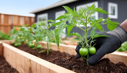 Gardening with green tomatoes