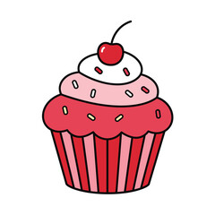 cupcake on white background