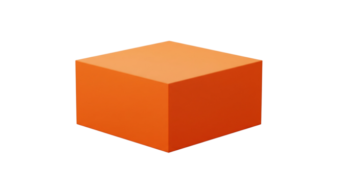 red cube isolated on white background