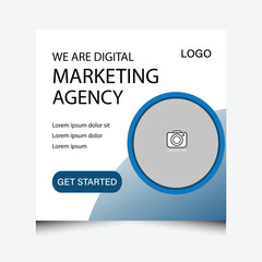 minimal digital marketing agency poster