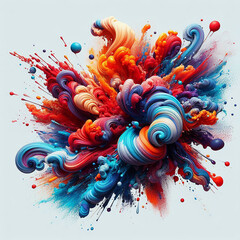 Colorful Abstract Energy Burst