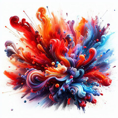 Colorful Abstract Energy Burst