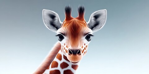 Baby giraffe close up