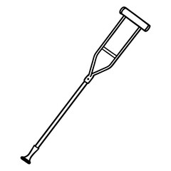 Crutch Silhouette Vector Design
