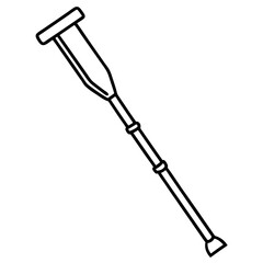 Crutch Silhouette Vector Design