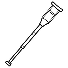 Crutch Silhouette Vector Design