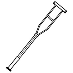 Crutch Silhouette Vector Design