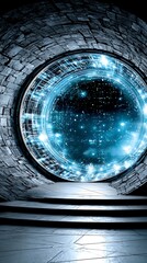 Futuristic portal to another dimension