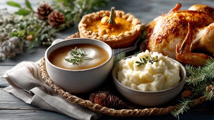 Thanksgiving feast preparation family kitchen food photography cozy atmosphere close-up view culinary tradition