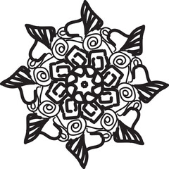 black and white star